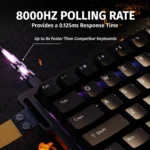 ATTACK SHARK X68 HE Rapid Trigger Keyboard Magnetic Switch 0.01mm RT Accuracy Black - Image 3
