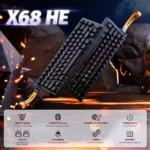ATTACK SHARK X68 HE Rapid Trigger Keyboard Magnetic Switch 0.01mm RT Accuracy Black - Image 2