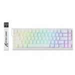 ATTACK SHARK X68 HE Rapid Trigger Keyboard Magnetic Switch 0.01mm RT Accuracy White Contours