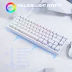 ATTACK SHARK X68 HE Rapid Trigger Keyboard Magnetic Switch 0.01mm RT Accuracy White Contours - Image 8