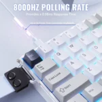 ATTACK SHARK X68 MAX HE Aluminum Keyboard Rapid Trigger Magnetic Switch 0.01mm RT Accuracy Starlight White - Image 3