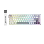 ATTACK SHARK X68 MAX HE Aluminum Keyboard Rapid Trigger Magnetic Switch 0.01mm RT Accuracy Starlight White