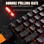 ATTACK SHARK X68 MAX HE Aluminum Keyboard Rapid Trigger Magnetic Switch 0.01mm RT Accuracy Black Contours - Image 3