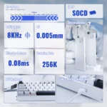 ATTACK SHARK X68 MAX HE Aluminum Keyboard Rapid Trigger Magnetic Switch 0.01mm RT Accuracy Starlight White - Image 9