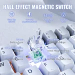 ATTACK SHARK X68 MAX HE Aluminum Keyboard Rapid Trigger Magnetic Switch 0.01mm RT Accuracy Starlight White - Image 4