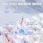 ATTACK SHARK X68 MAX HE Aluminum Keyboard Rapid Trigger Magnetic Switch 0.01mm RT Accuracy White Contours - Image 4