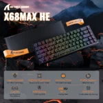 ATTACK SHARK X68 MAX HE Aluminum Keyboard Rapid Trigger Magnetic Switch 0.01mm RT Accuracy Black Contours - Image 2