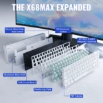 ATTACK SHARK X68 MAX HE Aluminum Keyboard Rapid Trigger Magnetic Switch 0.01mm RT Accuracy White Contours - Image 8
