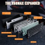 ATTACK SHARK X68 MAX HE Aluminum Keyboard Rapid Trigger Magnetic Switch 0.01mm RT Accuracy Black Contours - Image 8