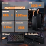 ATTACK SHARK X68 MAX HE Aluminum Keyboard Rapid Trigger Magnetic Switch 0.01mm RT Accuracy Black Contours - Image 9
