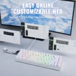 ATTACK SHARK X68 MAX HE Aluminum Keyboard Rapid Trigger Magnetic Switch 0.01mm RT Accuracy White Contours - Image 6