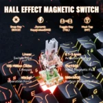 ATTACK SHARK X68 MAX HE Aluminum Keyboard Rapid Trigger Magnetic Switch 0.01mm RT Accuracy Black Contours - Image 4