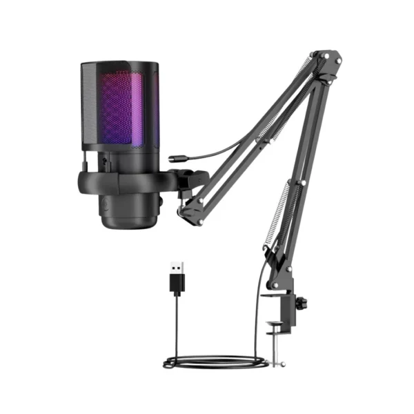 ME6P PC USB MICROPHONE GAMING FOR STREAMING With Boom ARm Stand Support