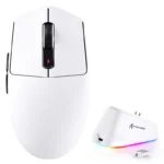ATTACK SHARK G3 PRO Tri-mode Wireless Gaming Mouse 25K DPI  Charging Dock White