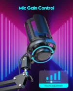 ME6S USB Gaming Microphone RGB for PC With Boom Arm Stand - Image 4