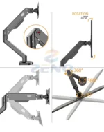 ZENO M8 Gas Spring Monitor Arm Stand For 17-32 Screen 9Kg Black - Image 6