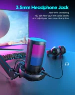 ME6S USB Gaming Microphone RGB for PC With Boom Arm Stand - Image 6