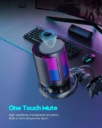 ME6S USB Gaming Microphone RGB for PC With Boom Arm Stand - Image 7