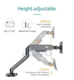 ZENO M8 Gas Spring Monitor Arm Stand For 17-32 Screen 9Kg Black - Image 4