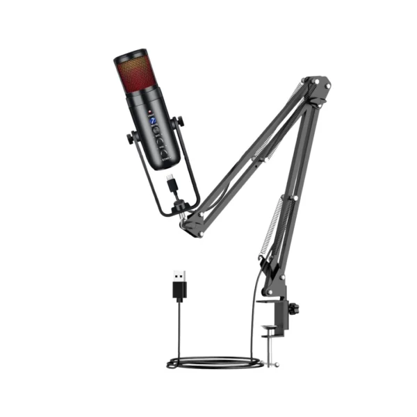 MU-900MAX USB Microphone Condenser for PC PS4 PS5 and Phones With Boom Arm