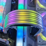 COOLMOON 5V ARGB Computer Motherboard Neon Extension Cable C260EX Sync PC Case LED Light Bar PSU 8Pin Cables White - Image 3