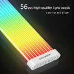 COOLMOON 5V ARGB Computer Motherboard Neon Extension Cable C260EX Sync PC Case LED Light Bar PSU 8Pin Cables White - Image 4