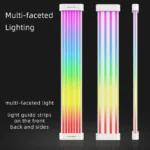 COOLMOON 5V ARGB Computer Motherboard Neon Extension Cable C260EX Sync PC Case LED Light Bar PSU 8Pin Cables White - Image 6