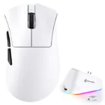ATTACK SHARK V3 PRO Tri-mode Wireless Gaming Mouse 25K DPI RGB Charging Dock White