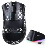 ATTACK SHARK V3 PRO Tri-mode Wireless Gaming Mouse 25K DPI RGB Charging Dock Black - Image 11