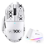 ATTACK SHARK V6 Tri-Mode Wireless Gaming Mouse 25K DPI | RGB Dock White - Image 2