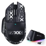 ATTACK SHARK V6 Tri-Mode Wireless Gaming Mouse 25K DPI | RGB Dock Black - Image 2