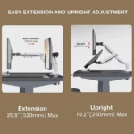 NB ERGONOMIC F80 XE Gas Spring Monitor Arm Stand 17-32 9KG 360° White - Image 5